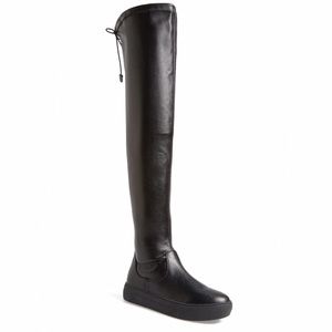 J/Slides Over The Knee Faux Leather Boots (Size 6)